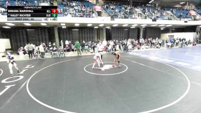 95 lbs Cons. Round 5 - Haley Richter, Heyworth vs Breana Marshall, Unattached