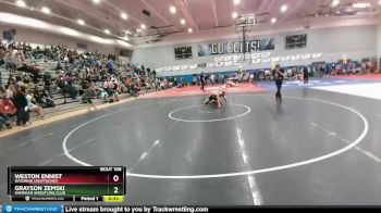 135 lbs Quarterfinal - Grayson Zemski, Sheridan Wrestling Club vs Weston Ennist, Wyoming Unattached