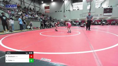 67 lbs Rr Rnd 2 - Ellise Dickson, Owasso Takedown Club vs Katelee Cole, Tulsa Blue T Panthers