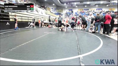 67 lbs Consi Of 4 - Liam Woodring, Morrison Takedown Club vs Kol Burd, Weatherford Youth Wrestling