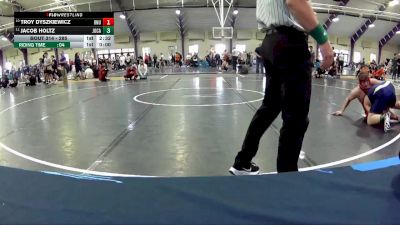 285 lbs Quarterfinal - Troy Dyszkiewicz, Ohio Northern Univerity vs Jacob Holtz, John Carroll