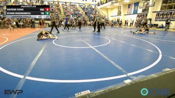 73 lbs Quarterfinal - Kayson Cook, Verdigris Youth Wrestling vs Ryker Roedenbeck, Tahlequah Wrestling Club
