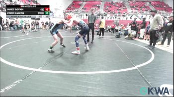 76 lbs Semifinal - James Boykin, Cowboy Wrestling Club vs Kyzer Falcon, Division Bell Wrestling
