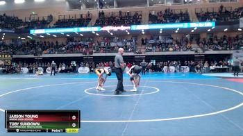 135 lbs Champ. Round 1 - Toby Sundown, Scammon Bay High School vs Jaxson Young, Nikiski High School