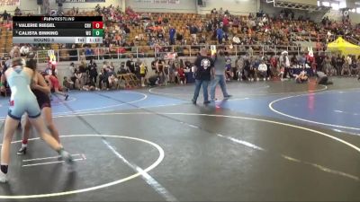 112 lbs Round 5 - Valerie Riegel, Caledonia River Valley vs Calista Binning, West Clermont