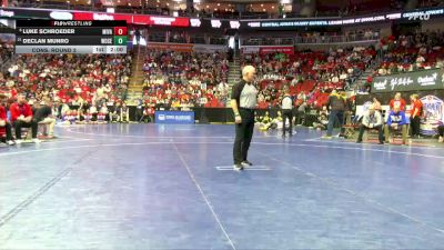 1A-132 lbs Cons. Round 2 - Luke Schroeder, Missouri Valley vs Declan Munro, Woodbury Central