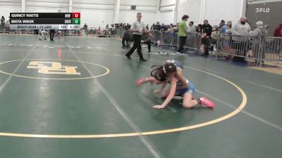 71 lbs Semifinal - Quincy Ivatts, New England Gold WC vs Maya Wnuk, Southside WC