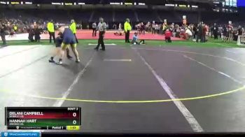 Girls - 170 lbs Champ. Round 1 - Delani Campbell, Berkley HS vs Hannah Hart, Owosso HS
