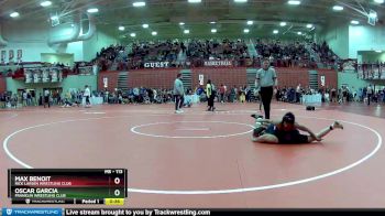 113 lbs Champ. Round 2 - Max Benoit, Rick Larsen Wrestling Club vs Oscar Garcia, Franklin Wrestling Club