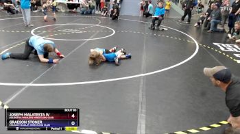 43 lbs Quarterfinal - Graeson Stoner, Chugach Eagles Wrestling Club vs Joseph Malatesta Iv, Soldotna Whalers Wrestling Club