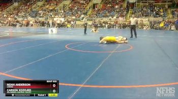 120 lbs Quarterfinal - Carson Kozojed, Hillsboro-Central Valley vs Noah Anderson, Lisbon