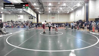 190 lbs Round Of 16 - Shaun Frank, Monument Mountain vs Mohaned Said, Wilmington
