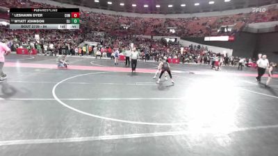 94 lbs Cons. Round 4 - Leshawn Dyer, Cumberland vs Wyatt Johnson, Slinger