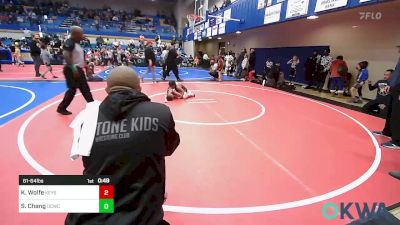 61-64 lbs Quarterfinal - Kason Wolfe, Keystone Kids vs Sam Chang, Dark Cloud Wrestling Club