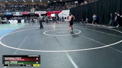 152G Quarterfinal - Leah Tierese, Service High School Cougars vs Savannah Stout, South Anchorage High School