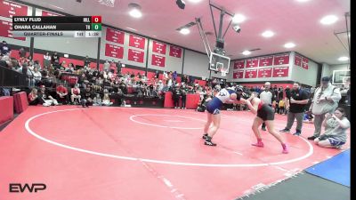 135 lbs Quarterfinal - Lynly Flud, Hilldale vs Ohara Callahan, Tulsa Hale