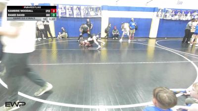 102 lbs Quarterfinal - Kambrie Woodall, Sperry Wrestling Club vs Ramzi David, Berryhill Wrestling Club