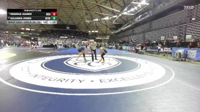 Girls 3A 135 lbs Champ. Round 2 - Desirae Juarez, Southridge (Girls) vs Julianna Jones, Mountain View (Girls)