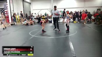 52 lbs Round 4 (6 Team) - Keegan Leddy, U2 Upstate Uprising 2.0 vs Matheo Maliarakis, Savage WA