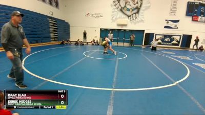 115 lbs Round 4 - Derek Hedges, Rocky Mountain Middle School vs Isaac Blau, Lovell Middle School