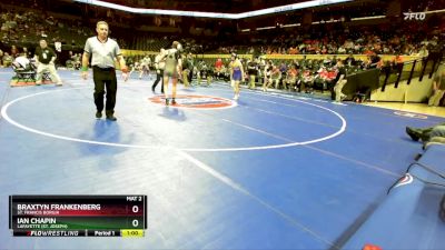 157 Class 2 lbs Cons. Round 1 - Ian Chapin, Lafayette (St. Joseph) vs Braxtyn Frankenberg, St. Francis Borgia