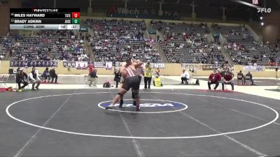 285 lbs Cons. Semi - Miles Hayward, Tates Creek vs Brady Adkins, Johnson Central