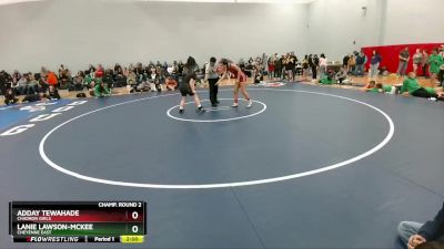 145 lbs Champ. Round 2 - Lanie Lawson-Mckee, Cheyenne East vs Adday Tewahade, Chadron Girls