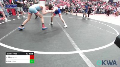 98 lbs Quarterfinal - Jett Moore, Collinsville Cardinal Youth Wrestling vs Dawson Back, Raw Wrestling Club