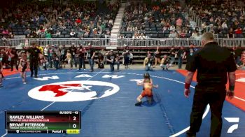 43 lbs Semifinal - Rawley Williams, Touch Of Gold Wrestling Club vs Bryant Peterson, Tongue River Wrestling Club