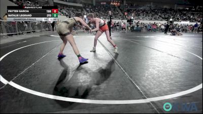 97 lbs Quarterfinal - Payten Garcia, Tonkawa Takedown Club vs Natalie LeGrand, Sperry Wrestling Club