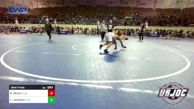 100 lbs Semifinal - Romeo Wynn, El Reno Wrestling Club vs Lane Jackson, Darko Valley Wolfpak