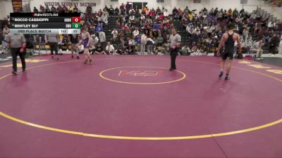 150 lbs 3rd Place Match - Bentley Sly, Stuart W. Cramer vs Rocco Cassioppi, Hononegah