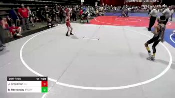 70 lbs Semifinal - Jesse Grossman, Billings WC vs Bobby Hernandez Jr, Cody WC