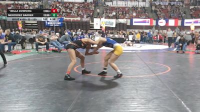 G - 120 lbs Champ. Round 2 - Bella Downing, Flathead (Kalispell) (Girls) vs Mercedez Barber, Fergus (Lewistown)/Hobson (Girls)