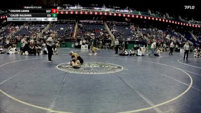 1A 126 lbs Cons. Round 1 - Colton Lewis, North East Carolina Preparatory School vs Caleb Saldana, Uwharrie Charter Academy