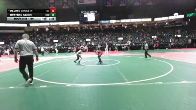 110 lbs 1st Place Match - Drayden Bacon, CWWA vs De`Aris Crossty, RTLA