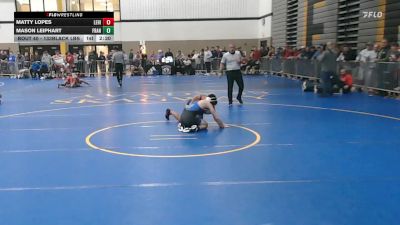 133Black lbs Rr Rnd 2 - Matty Lopes, Lehigh-UNATT vs Mason Leiphart, Franklin & Marshall