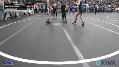 110 lbs Quarterfinal - Anistyn St. Clair, Choctaw Ironman Youth Wrestling vs Lana Vaughan, Team Guthrie Wrestling