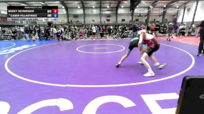 120 lbs Cons. Sub-semis - Bodey Schweiger, Inland NW Training Center vs Casen Villastrigo, Cowboy Mat Club