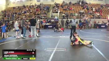 72 lbs Cons. Round 4 - Noah Goffena, Sidney Youth Wrestling vs Jude Ayers, CEWA