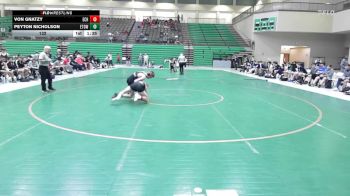 132 lbs Quarters & 1st Wb (16 Team) - Von Gnatzy, East Coweta HS vs Peyton Nicholson, Etowah