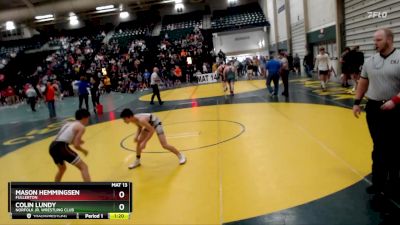 106 lbs Quarterfinal - Colin Lundy, Norfolk Jr. Wrestling Club vs Mason Hemmingsen, Fullerton