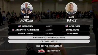 Matt Fowler vs Aleks Davis 2025 ADCC Charlotte Open