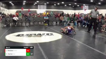 75 lbs Quarterfinals (8 Team) - Cody Clarke, Roundtree Wrestling Academy vs Loc Webber, Beast Mode