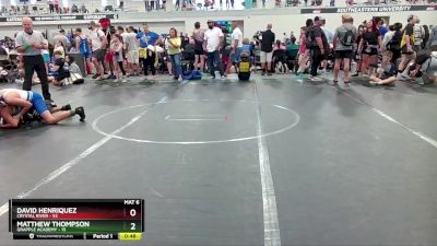 96 lbs Cons. Semi - David Henriquez, Crystal River vs Matthew Thompson, Grapple Academy