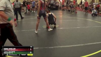 101 lbs Round 3 (6 Team) - Anna Kneller, Elite Wrestling Black vs Luca Galietti, The Hunt WC