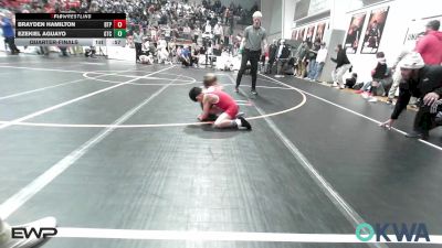 55 lbs Quarterfinal - Brayden Hamilton, Tulsa Blue T Panthers vs Ezekiel Aguayo, Grove Takedown Club
