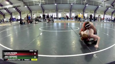141 lbs Cons. Round 4 - Joey Romano, Unattached Lake Erie vs Lucas Peters, Indiana University