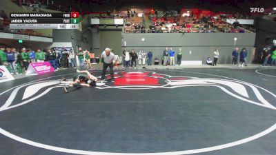 106 lbs Consi Of 8 #1 - Benjamin Maradiaga, Frontier vs Jaden Yacuta, Porterville