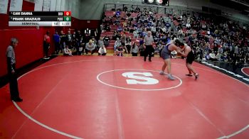 285 lbs Semifinal - Cam Danna, West Allegheny Hs vs Frank Grazulis, Plum Hs